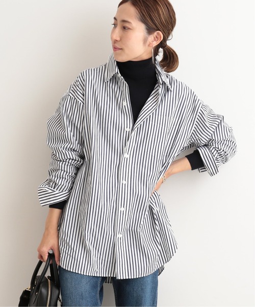 FRAMeWORK(フレームワーク)の「コットンレギュラーシャツ◆(シャツ/ブラウス・レディース・ブルー/ブルー系その他/ネイビー/ブラック・FREE)」の3枚目の写真