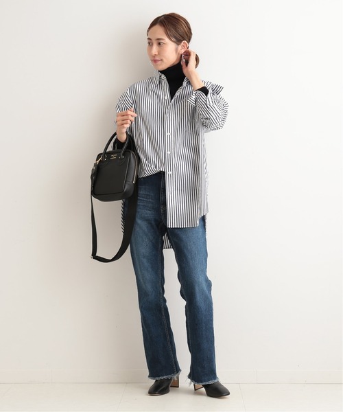 FRAMeWORK(フレームワーク)の「コットンレギュラーシャツ◆(シャツ/ブラウス・レディース・ブルー/ブルー系その他/ネイビー/ブラック・FREE)」の7枚目の写真