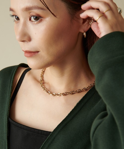 Omekashi（オメカシ）の「ロープチェーンネックレス（ネックレス・レディース・ゴールド・ONE SIZE）」の5枚目の写真