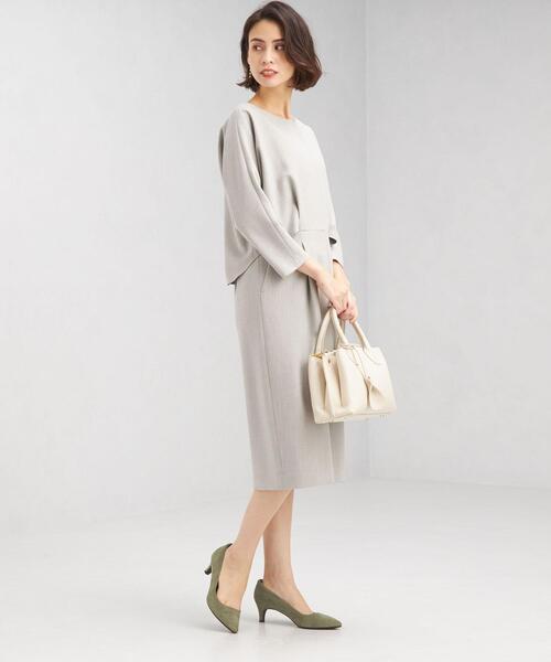 【新品タグ付】グリーンレーベルリラクシング　ダブルクロス Vネック　ワンピース green label relaxing（グリーンレーベルリラクシング）の