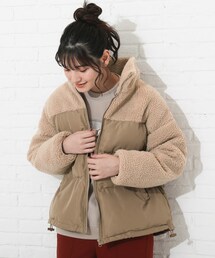 Cutie Blonde | 【久保乃々花さん着用商品】【S-L】ボア切り替え中綿ブルゾン(ブルゾン)