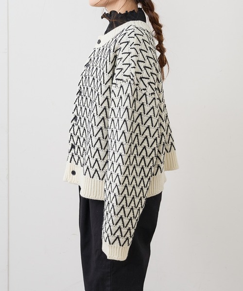 PUAL CE CIN（ピュアルセシン）の「ジャガード２WAYニット（カーディガン/ボレロ・レディース・その他1/その他2・FREE）」の16枚目の写真