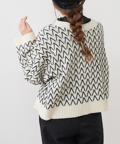 PUAL CE CIN（ピュアルセシン）の「ジャガード２WAYニット（カーディガン/ボレロ・レディース・その他1/その他2・FREE）」の6枚目の写真