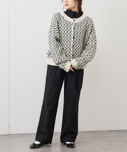 PUAL CE CIN（ピュアルセシン）の「ジャガード２WAYニット（カーディガン/ボレロ・レディース・その他1/その他2・FREE）」の5枚目の写真