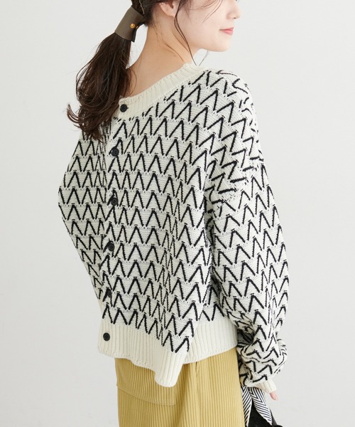 PUAL CE CIN（ピュアルセシン）の「ジャガード２WAYニット（カーディガン/ボレロ・レディース・その他1/その他2・FREE）」の8枚目の写真