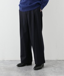 EDIFICE LA BOUCLE | 【LA BOUCLE / ラブークル】チョークストライプ ワイドイージーパンツ(その他パンツ)