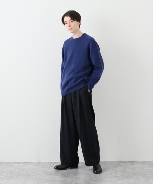 EDIFICE LA BOUCLE（エディフィスラブークル）の「【LA BOUCLE / ラブークル】チョークストライプ ワイドイージーパンツ（その他パンツ・メンズ・ネイビー・1/2/3）」の8枚目の写真