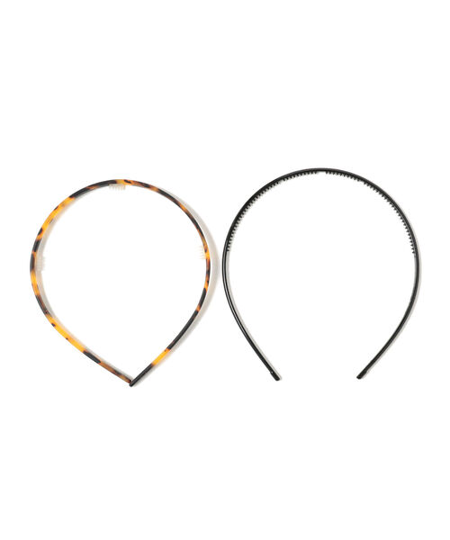 BEAMS BOY(ビームスボーイ)の「BEAMS BOY / ブラック ベッコウ セット カチューシャ(カチューシャ・レディース・ブラック・ONE SIZE)」の2枚目の写真