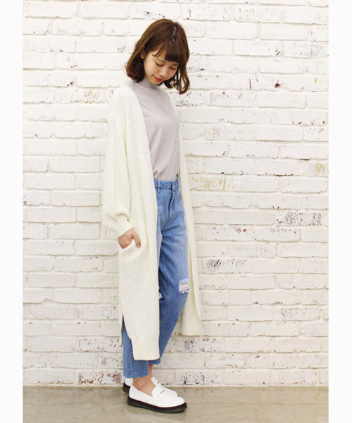 Kastane（カスタネ）の「【Kastane】カノコロングカーディガン（カーディガン/ボレロ・レディース・オフホワイト/グレー/ベージュ・FREE）」の11枚目の写真