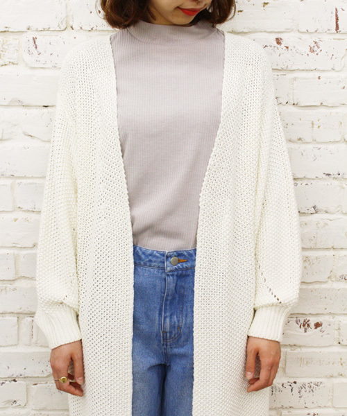 Kastane（カスタネ）の「【Kastane】カノコロングカーディガン（カーディガン/ボレロ・レディース・オフホワイト/グレー/ベージュ・FREE）」の6枚目の写真