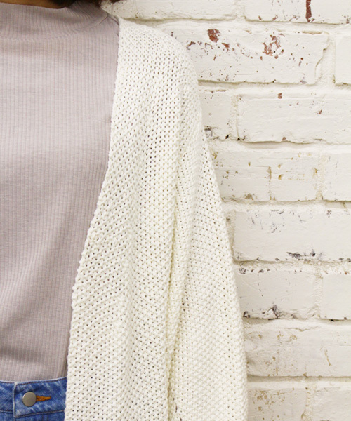 Kastane（カスタネ）の「【Kastane】カノコロングカーディガン（カーディガン/ボレロ・レディース・オフホワイト/グレー/ベージュ・FREE）」の7枚目の写真