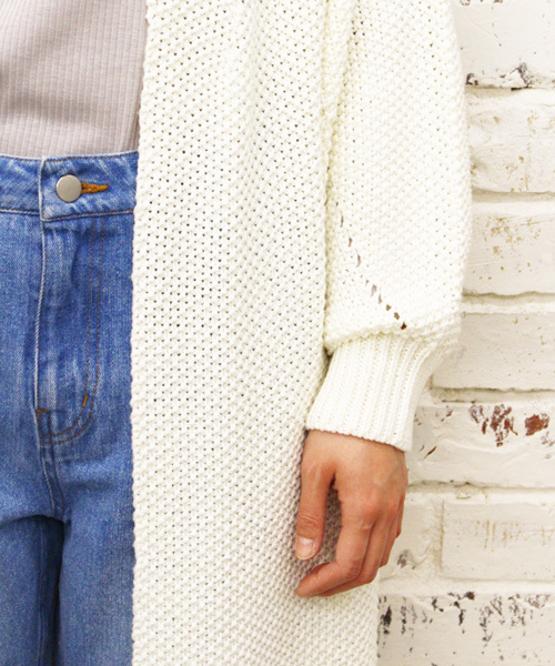 Kastane（カスタネ）の「【Kastane】カノコロングカーディガン（カーディガン/ボレロ・レディース・オフホワイト/グレー/ベージュ・FREE）」の8枚目の写真