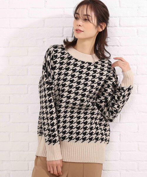 SHOO・LA・RUE（シューラルー）の「◆ざっくりもちもち柄ニット（ニット/セーター・レディース・アイボリー系1/ブラウン系その他3/アイボリー系3/キャメル・00）」の2枚目の写真