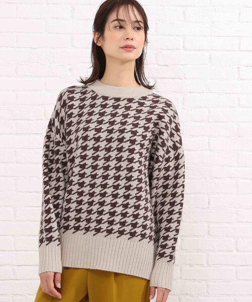 SHOO・LA・RUE（シューラルー）の「◆ざっくりもちもち柄ニット（ニット/セーター・レディース・アイボリー系1/ブラウン系その他3/アイボリー系3/キャメル・00）」の14枚目の写真