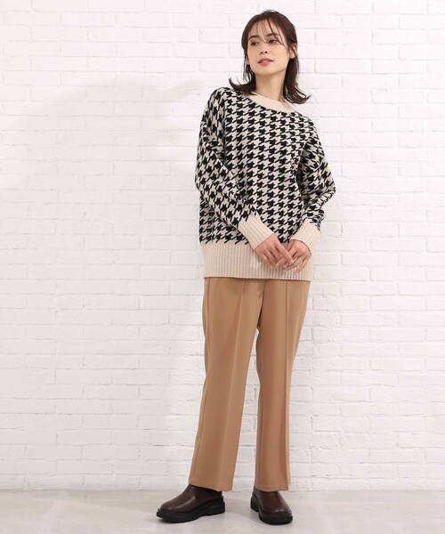 SHOO・LA・RUE（シューラルー）の「◆ざっくりもちもち柄ニット（ニット/セーター・レディース・アイボリー系1/ブラウン系その他3/アイボリー系3/キャメル・00）」の12枚目の写真