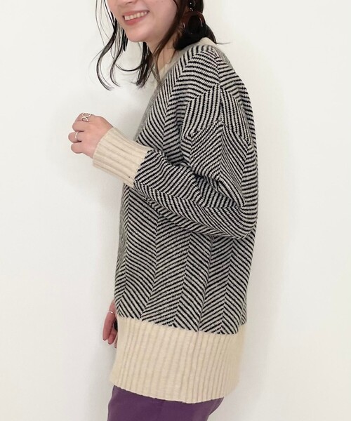 SHOO・LA・RUE（シューラルー）の「◆ざっくりもちもち柄ニット（ニット/セーター・レディース・アイボリー系1/ブラウン系その他3/アイボリー系3/キャメル・00）」の13枚目の写真