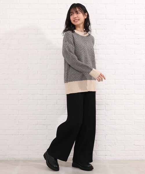 SHOO・LA・RUE（シューラルー）の「◆ざっくりもちもち柄ニット（ニット/セーター・レディース・アイボリー系1/ブラウン系その他3/アイボリー系3/キャメル・00）」の19枚目の写真