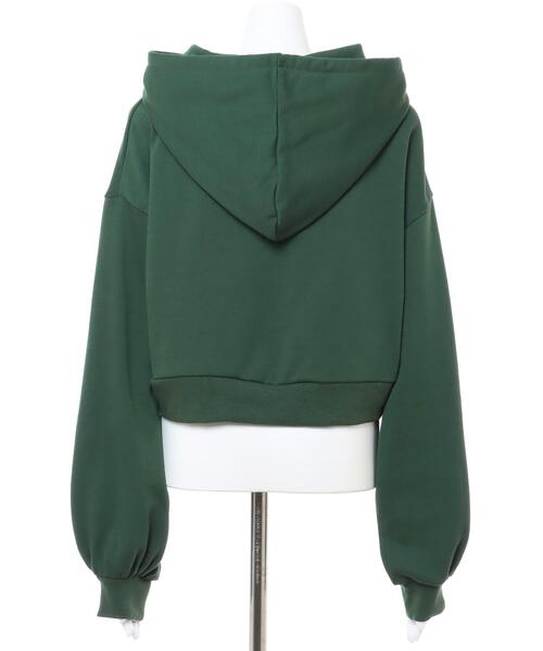 INGNI（イング）の「カレッジ／ロゴクロップドパーカー（Tシャツ/カットソー・レディース・ネイビー/オフホワイト/グリーン/オートミール/ピンク・M）」の7枚目の写真