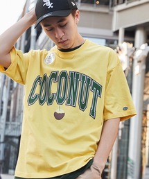 DISCUS ATHLETIC/ディスカス アスレチック 天竺デザインプリント&刺繍 コットン半袖Tシャツ