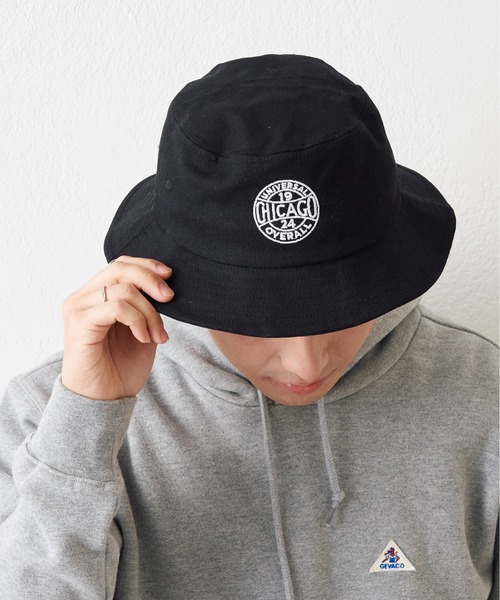 UNIVERSAL OVERALL（ユニバーサルオーバーオール）の「【UNIVERSAL OVERALL/ユニバーサルオーバーオール】別注キャンバスバケットハット（ハット・メンズ・ブラック/ベージュ/アイボリー・ONE SIZE）」の3枚目の写真