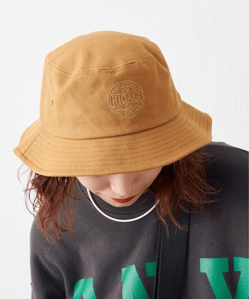 UNIVERSAL OVERALL（ユニバーサルオーバーオール）の「【UNIVERSAL OVERALL/ユニバーサルオーバーオール】別注キャンバスバケットハット（ハット・メンズ・ブラック/ベージュ/アイボリー・ONE SIZE）」の7枚目の写真