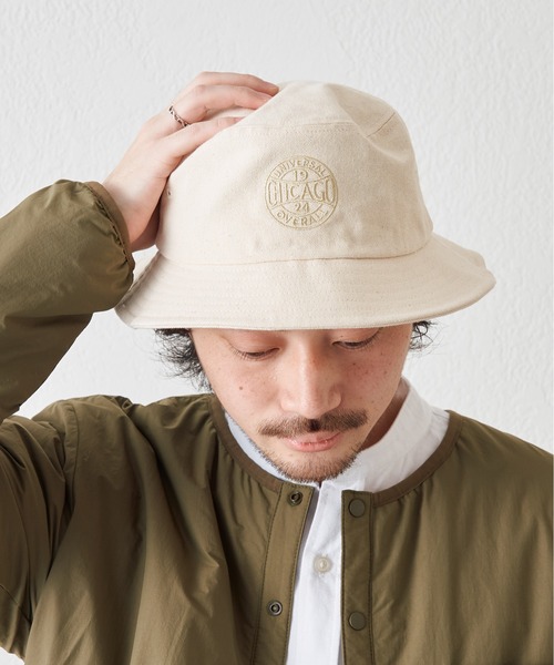 UNIVERSAL OVERALL（ユニバーサルオーバーオール）の「【UNIVERSAL OVERALL/ユニバーサルオーバーオール】別注キャンバスバケットハット（ハット・メンズ・ブラック/ベージュ/アイボリー・ONE SIZE）」の14枚目の写真