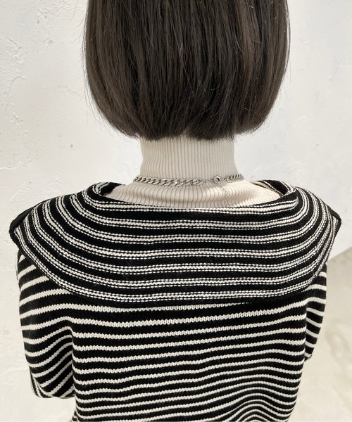 apres jour mignon（アプレジュールミニョン）の「ハーフジップボーダーニット【ZOZOTOWN限定アイテム】（ニット/セーター・レディース・ブラック/イエロー/アイボリー・X-LARGE/フリー）」の20枚目の写真