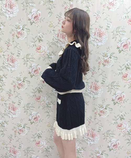 Swankiss（スワンキス）の「WS bycolor cabele knitup（ワンピース・レディース・ホワイト/ラベンダー/ブラック・FREE）」の18枚目の写真