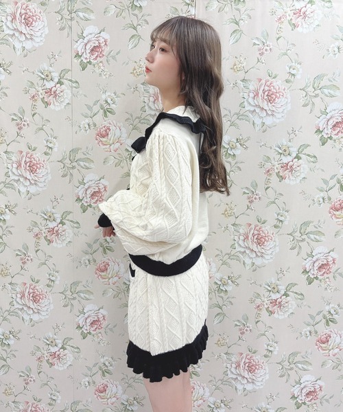 Swankiss（スワンキス）の「WS bycolor cabele knitup（ワンピース・レディース・ホワイト/ラベンダー/ブラック・FREE）」の17枚目の写真