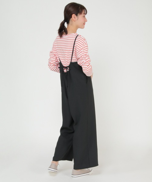 ikka(イッカ)の「バックリボンキャミサロペット(サロペット/オーバーオール・レディース・ブラック/ベージュ・M/L)」の13枚目の写真