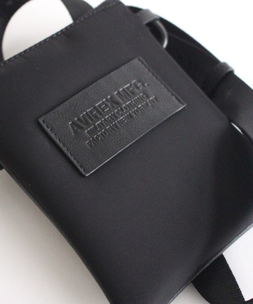 AVIREX（アヴィレックス）の「【直営店限定】MINI POUCH ストラップ付き/ ミニポーチ/ ミニショルダーバッグ（ショルダーバッグ・レディース・ブラック・FREE）」の4枚目の写真