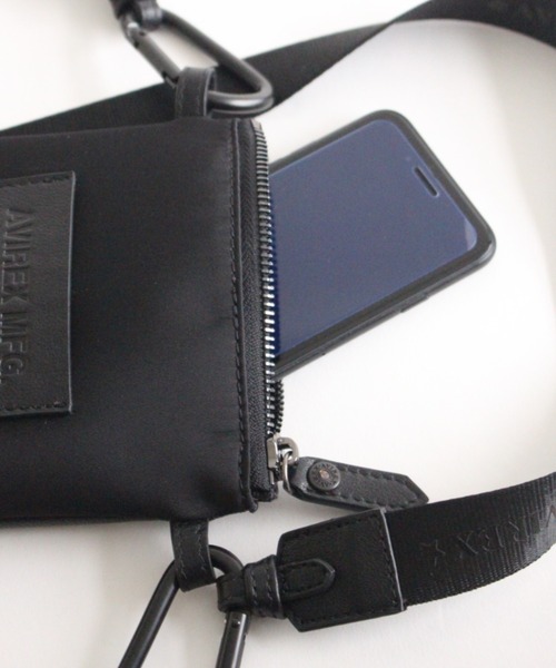 AVIREX（アヴィレックス）の「【直営店限定】MINI POUCH ストラップ付き/ ミニポーチ/ ミニショルダーバッグ（ショルダーバッグ・レディース・ブラック・FREE）」の8枚目の写真