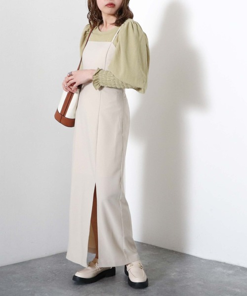 archives(アルシーヴ)の「スリットキャミワンピース(ワンピース・レディース・ブラック/アイボリー/グリーン系その他/モカ・MEDIUM/SMALL)」の21枚目の写真