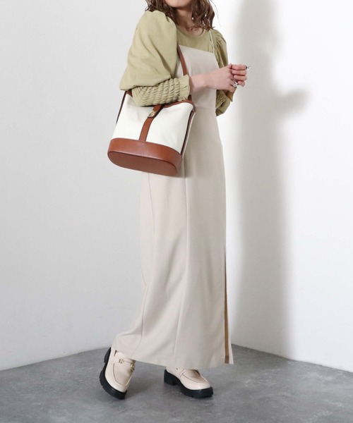 archives(アルシーヴ)の「スリットキャミワンピース(ワンピース・レディース・ブラック/アイボリー/グリーン系その他/モカ・MEDIUM/SMALL)」の11枚目の写真