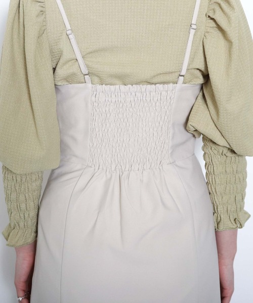 archives(アルシーヴ)の「スリットキャミワンピース(ワンピース・レディース・ブラック/アイボリー/グリーン系その他/モカ・MEDIUM/SMALL)」の8枚目の写真