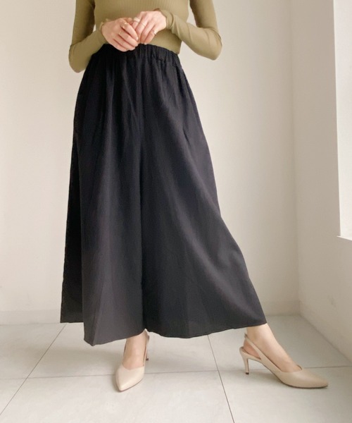 everycoco（エブリーココ）の「リネンライクワイドスカンツ◇（その他パンツ・レディース・ブラック/グレー/ベージュ・FREE）」の7枚目の写真