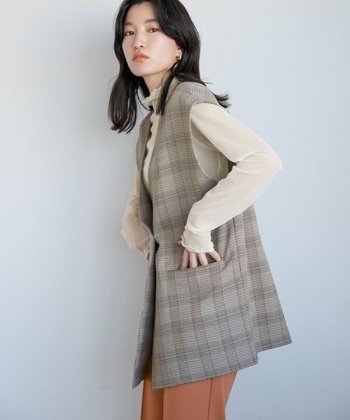 LOWRYS FARM(ローリーズファーム)の「バスケットベスト 260531(その他アウター・レディース・アイボリー/チャコールグレー/グレー系その他/グリーン/パープル/オレンジ/ブルー/その他19・FREE)」の10枚目の写真