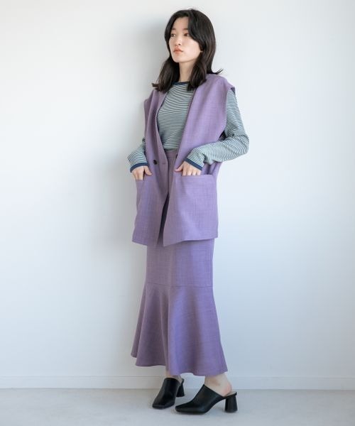 LOWRYS FARM(ローリーズファーム)の「バスケットベスト 260531(その他アウター・レディース・アイボリー/チャコールグレー/グレー系その他/グリーン/パープル/オレンジ/ブルー/その他19・FREE)」の16枚目の写真