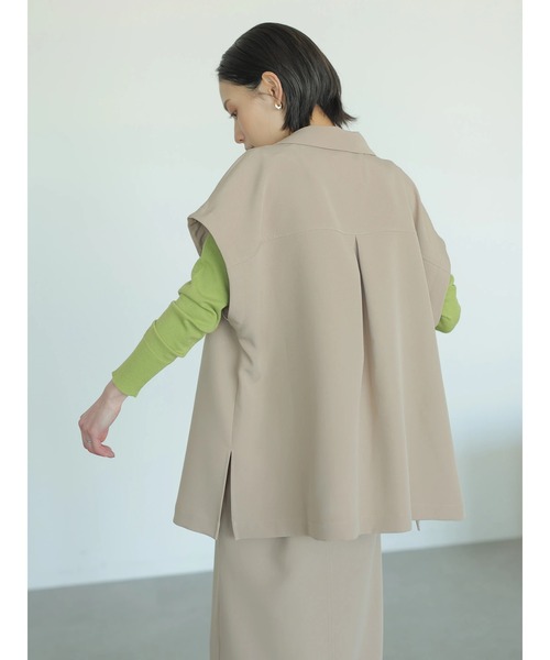 rem closet（レムクローゼット）の「ダブルクロスジャケット（その他アウター・レディース・ブラック/ベージュ・FREE）」の4枚目の写真