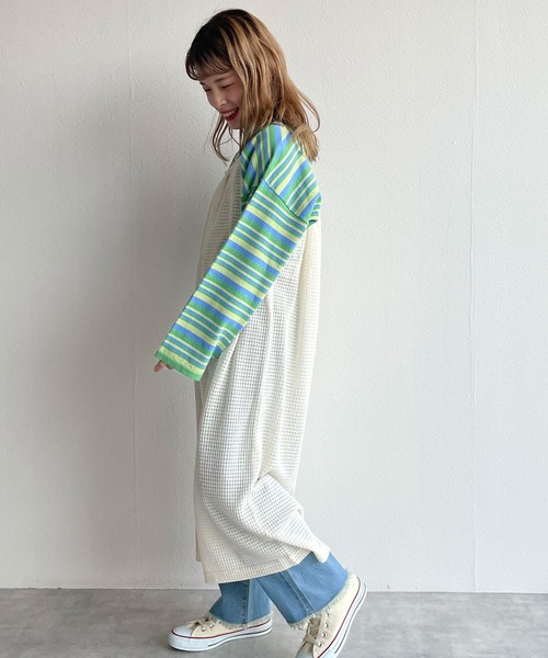 w closet（ダブルクローゼット）の「【SETUP対応】後ろリボンキャミワンピース（ワンピース・レディース・キナリ/ライム/ブルー・FREE）」の5枚目の写真