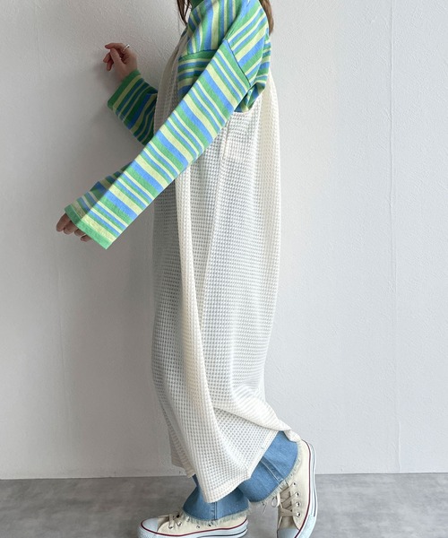 w closet（ダブルクローゼット）の「【SETUP対応】後ろリボンキャミワンピース（ワンピース・レディース・キナリ/ライム/ブルー・FREE）」の9枚目の写真