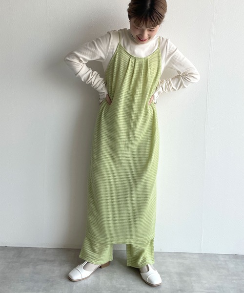 w closet（ダブルクローゼット）の「【SETUP対応】後ろリボンキャミワンピース（ワンピース・レディース・キナリ/ライム/ブルー・FREE）」の11枚目の写真