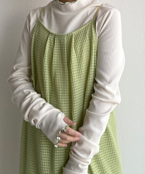 w closet（ダブルクローゼット）の「【SETUP対応】後ろリボンキャミワンピース（ワンピース・レディース・キナリ/ライム/ブルー・FREE）」の16枚目の写真