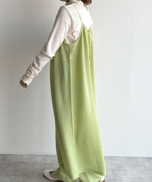 w closet（ダブルクローゼット）の「【SETUP対応】後ろリボンキャミワンピース（ワンピース・レディース・キナリ/ライム/ブルー・FREE）」の18枚目の写真