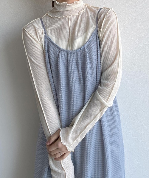 w closet（ダブルクローゼット）の「【SETUP対応】後ろリボンキャミワンピース（ワンピース・レディース・キナリ/ライム/ブルー・FREE）」の22枚目の写真