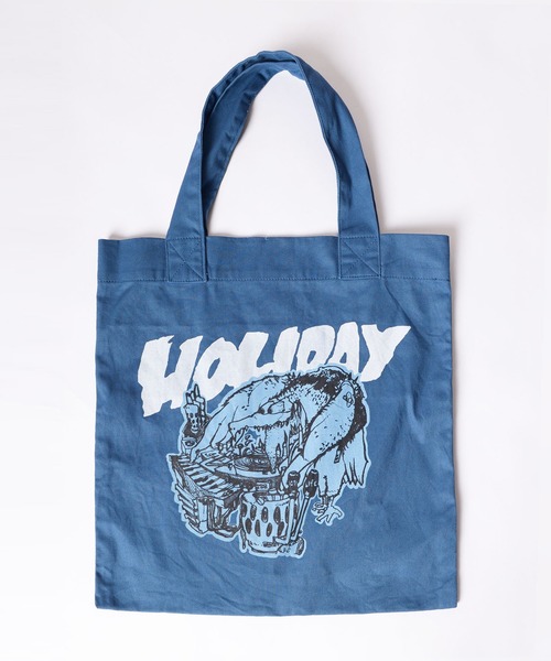 HOLIDAY（ホリデイ）の「COTTON TOTE BAG コットントートバッグ（トートバッグ・レディース・ホワイト/レッド/ピンク/ブルー・ONE SIZE）」の3枚目の写真