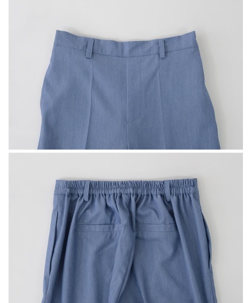 Re:EDIT（リエディ）の「[低身長サイズ有]2WAYカラーツイル裾リボンセンタープレスパンツ（その他パンツ・レディース・キャメル/アイボリー/オレンジ/ブルー/ブラック・LARGE/MEDIUM/SHORT）」の6枚目の写真