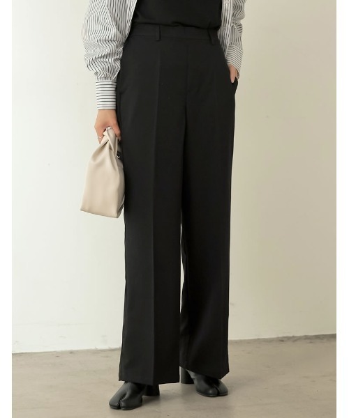 Re:EDIT（リエディ）の「[低身長サイズ有]2WAYカラーツイル裾リボンセンタープレスパンツ（その他パンツ・レディース・キャメル/アイボリー/オレンジ/ブルー/ブラック・LARGE/MEDIUM/SHORT）」の17枚目の写真