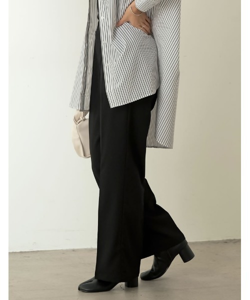 Re:EDIT（リエディ）の「[低身長サイズ有]2WAYカラーツイル裾リボンセンタープレスパンツ（その他パンツ・レディース・キャメル/アイボリー/オレンジ/ブルー/ブラック・LARGE/MEDIUM/SHORT）」の18枚目の写真