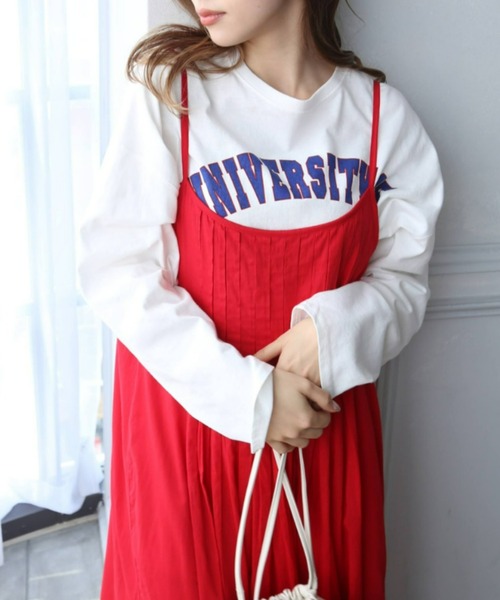 moment+（モーメントプラス）の「インド綿100％コットンボイル ピンタックキャミワンピース（裏地付き）（ワンピース・レディース・ブラック/レッド/ブルー/イエロー×グリーン・FREE）」の19枚目の写真